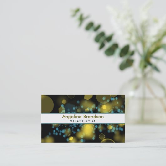 Cooler und einzigartiger weißer Confetti Visitenkarte (Stehend Vorderseite)