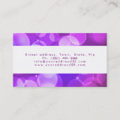 Cooler und einzigartiger weißer Confetti Visitenkarte (Rückseite)