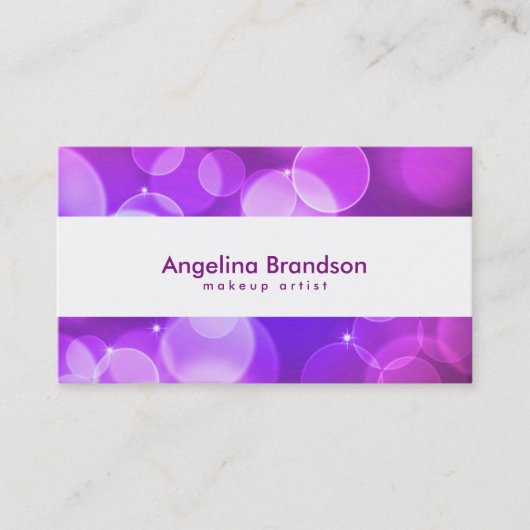 Cooler und einzigartiger weißer Confetti Visitenkarte (Vorderseite)