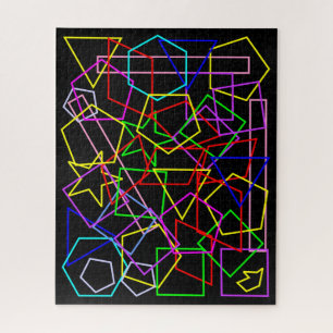 Cooler und farbenfroher Regenbogen von Formen Puzzle