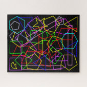 Cooler und farbenfroher Regenbogen von Formen Puzzle (Horizontal)