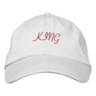 Cooler und komfortabler King-Text Bestickte Baseballkappe