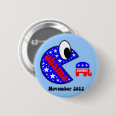 Cooler und lustiger Obama 2012 Button (Vorne & Hinten)