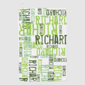 cooler und moderner Kalkgrün, Typografie Golfhandtuch (Vorderseite)