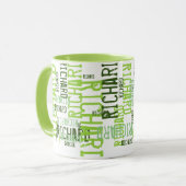 cooler und moderner Limoner Name, typografische Ta Tasse (Vorderseite Links)