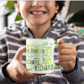 cooler und moderner Limoner Name, typografische Ta Tasse