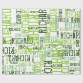 cooler und moderner Name der Linde, Typografie Geschenkpapier (Flach)