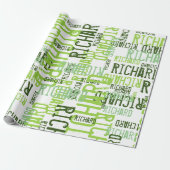 cooler und moderner Name der Linde, Typografie Geschenkpapier (Ungerollt)