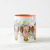 Cooler und Niedlicher Bald Typ: Witziger Charakter Zweifarbige Tasse (Mittel)