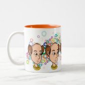 Cooler und Niedlicher Bald Typ: Witziger Charakter Zweifarbige Tasse (Links)