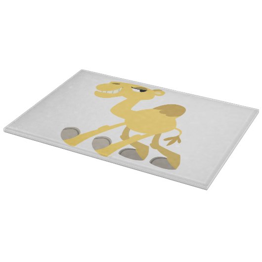 Cooler und Niedlicher Cartoon Camel Cutting Board Schneidebrett (Ecke)