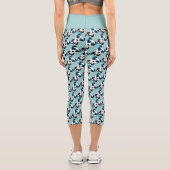 Cooler und niedlicher Panda-Bär mit Sonnenbrillen Capri Leggings (Rückseite)