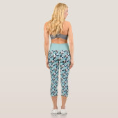 Cooler und niedlicher Panda-Bär mit Sonnenbrillen Capri Leggings (Rückseite)