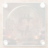 Cooler und schlauer Bitcoin-Stash Glasuntersetzer (Rückseite)