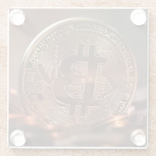 Cooler und schlauer Bitcoin-Stash Glasuntersetzer (Rückseite)