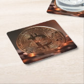 Cooler und schlauer Bitcoin-Stash Rechteckiger Pappuntersetzer (angewinkelt)