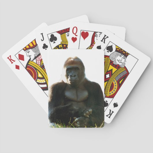 Cooler und sonniger Gorilla Spielkarten (Rückseite)