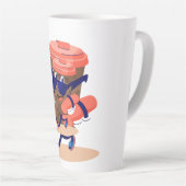 Cooler und sonniger Kaffeecharakter Milchtasse (Rechte Ecke)