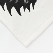 Cooler Unicorn mit Regenbogen sunglass Fleecedecke (Ecke)