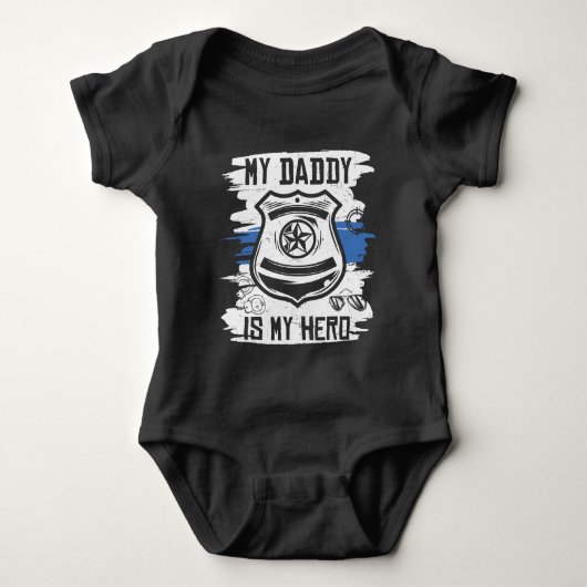 cooler unisex kids Police Vater Hero Baby Strampler (Vorderseite)