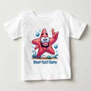 Cooler unisex Strand hinzufügen Text Seestern Baby T-shirt