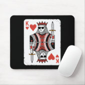 Cooler Valentinstag King of Hearts Po Mousepad (Mit Mouse)