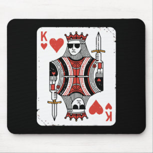 Cooler Valentinstag King of Hearts Po Mousepad