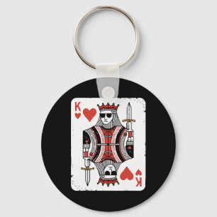 Cooler Valentinstag King of Hearts Po Schlüsselanhänger