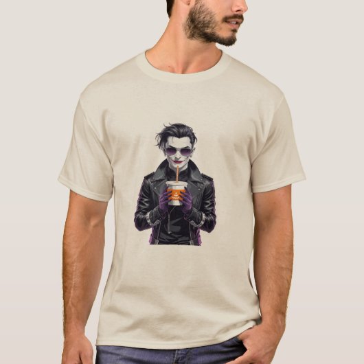 Cooler Vampire Halloween T - Shirt - Moderner Funn (Vorderseite)