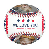 Cooler Vater 4 Foto Collage Vater Geschenk Baseball (Rückseite)