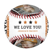 Cooler Vater 4 Foto Collage Vater Geschenk Baseball (Rückseite)