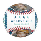 Cooler Vater 4 Foto Collage Vater Geschenk Baseball (Rückseite)