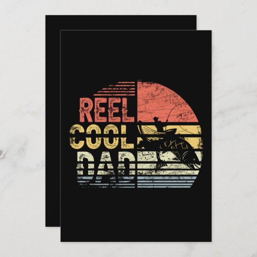 Cooler Vater Angeln Lover Einladung (Vorne/Hinten)