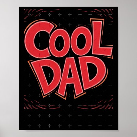 Cooler-Vater-Aufkleber Poster (Vorne)