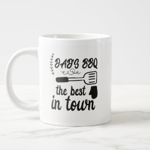 Cooler Väter BBQ-Wortkunst Jumbo-Tasse