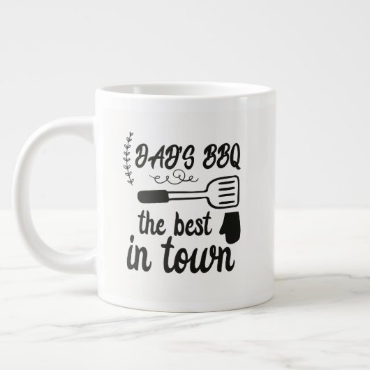 Cooler Väter BBQ-Wortkunst Jumbo-Tasse (Links)