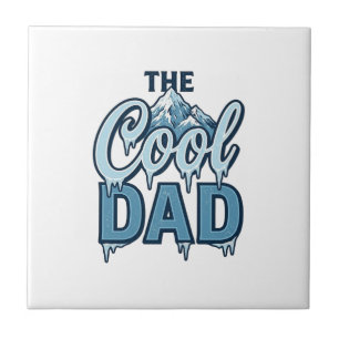 Cooler Vater Berg Vintage Grafikdesign_1 Fliese