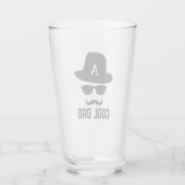Cooler Vater Bester VATER je cooler Papa mit Monog Glas (Rückseite)