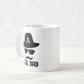 Cooler Vater Bester VATER je cooler Papa mit Monog Kaffeetasse (Vorderseite Links)