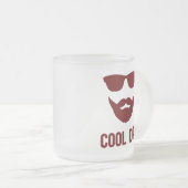 Cooler Vater Bester VATER Stilvolles Geschenk für Mattglastasse (VorderseiteRechts)