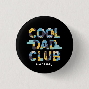 Cooler Vater Club Funny Vatertag Geburtstagsgesche Button