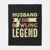Cooler Vater Ehemann Bowling-Legende Fleecedecke (Vorderseite)