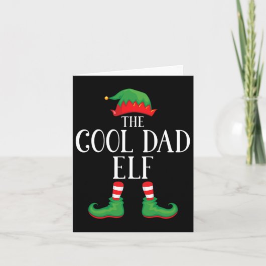 Cooler Vater Elf Matching Group Xmas Funny Family  Karte (Vorderseite)