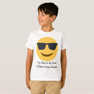 Cooler Vater Emoji tragender Schatten-T - Shirt