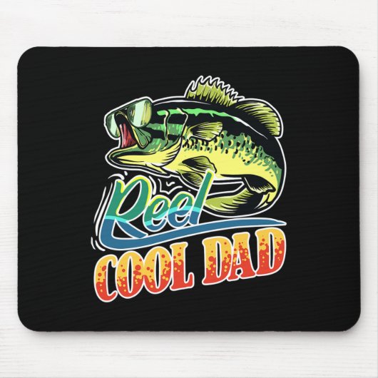 Cooler Vater Fischerei Funny Fishing Mousepad (Vorne)