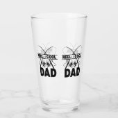 Cooler Vater Fischerei T-Shirt Glas (Rückseite)