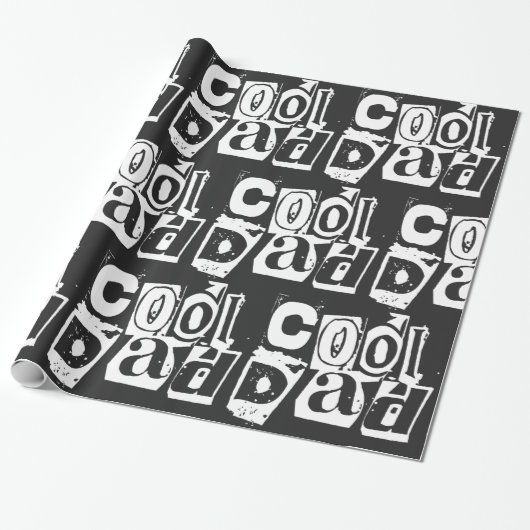 Cooler Vater Funny Black und White Typografy Geschenkpapier (Ungerollt)