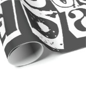 Cooler Vater Funny Black und White Typografy Geschenkpapier (Rolleneckpunkt)