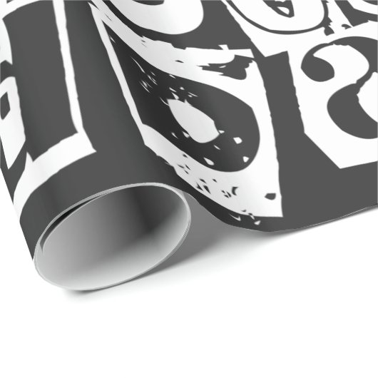 Cooler Vater Funny Black und White Typografy Geschenkpapier (Rolleneckpunkt)