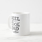 Cooler Vater Funny Fishing Fathers Mens Kaffeetasse (Vorderseite Links)